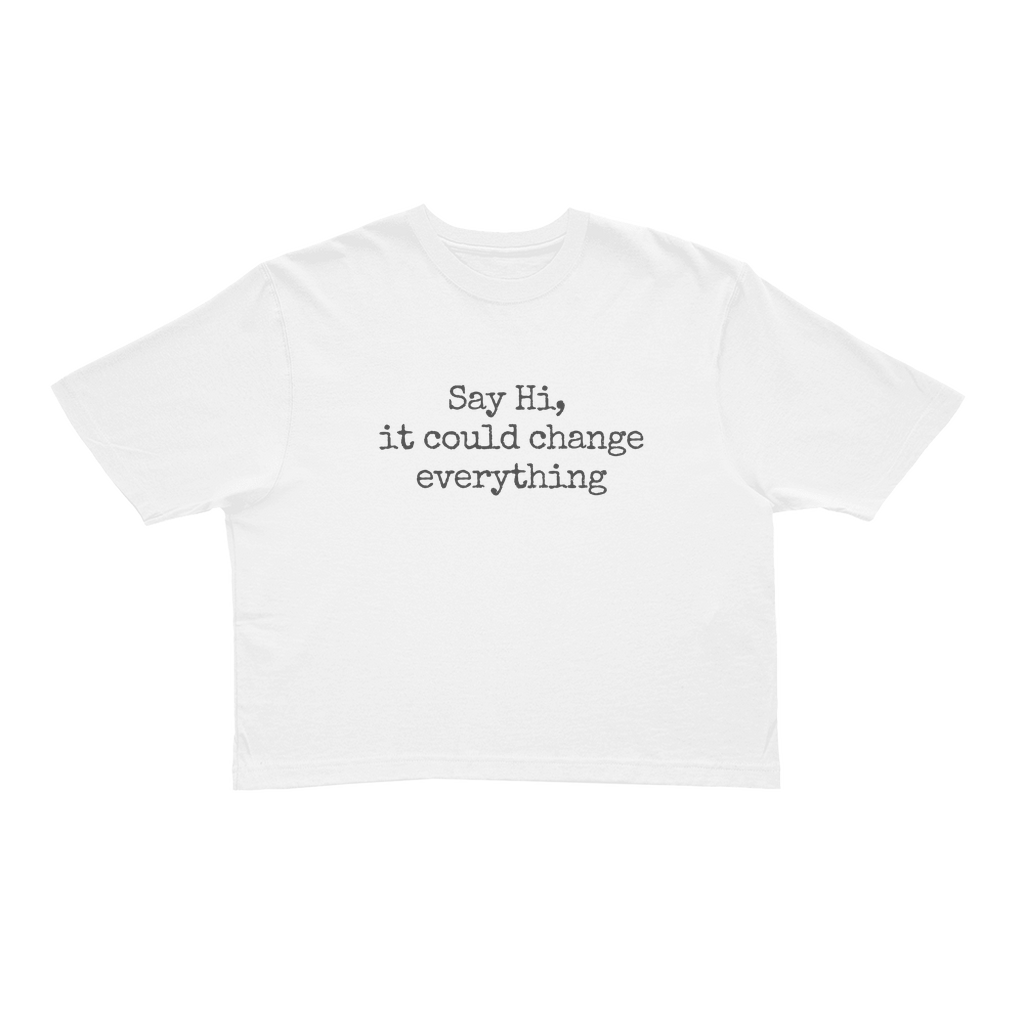 Say Hi Cropped Tee