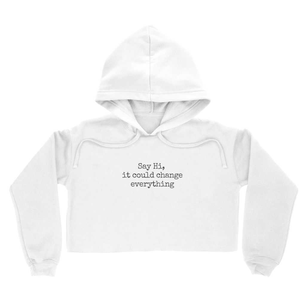 Say Hi Cropped Hoodie