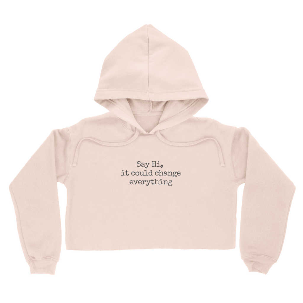 Say Hi Cropped Hoodie