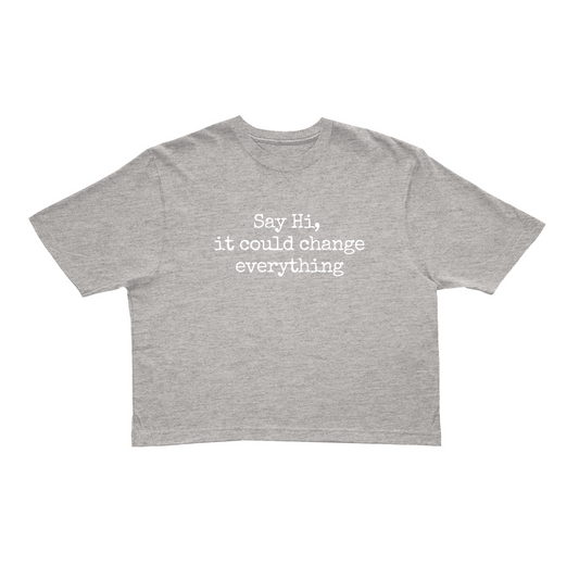 Say Hi Cropped Tee